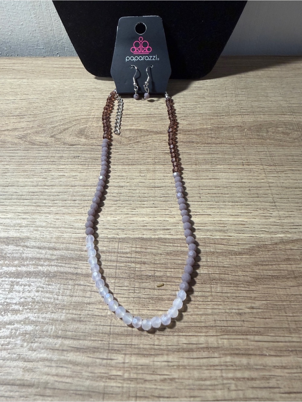 Paparazzi Rose and Mauve Beaded Layer Necklace